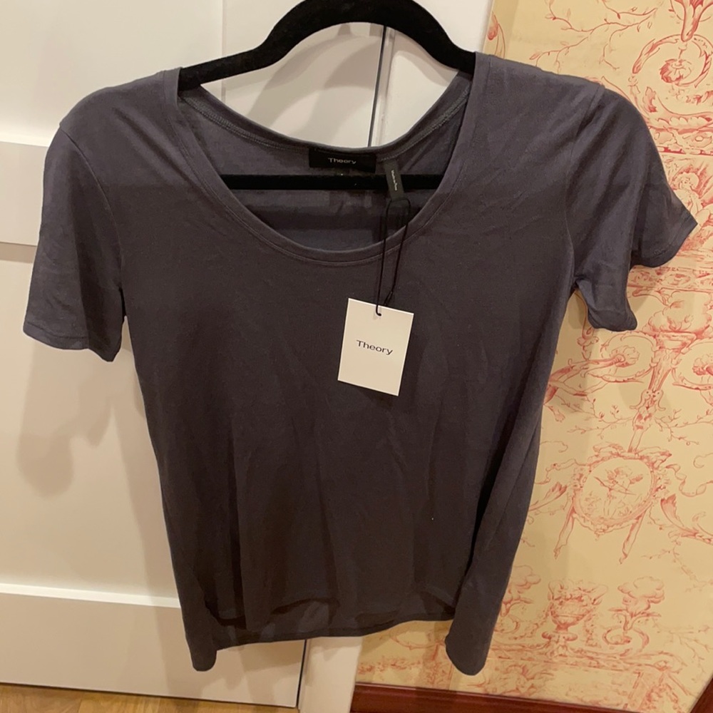 theory NWT grey tee size p